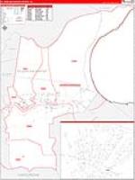 St. John the Baptist Parish (), La Carrier Route Wall Map